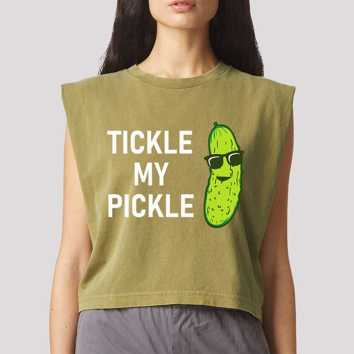 Tickle My Pickle Funny Jokes Sarcastic Garment-Dyed Women's Muscle Tee