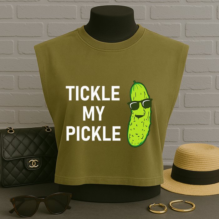 Tickle My Pickle Funny Jokes Sarcastic Garment-Dyed Women's Muscle Tee