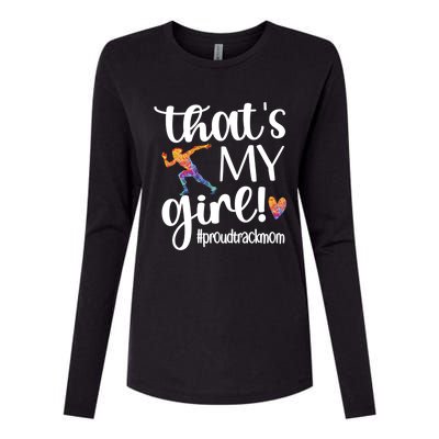 Thats My Proud Track Mom Track And Field Mama Gift Womens Cotton Relaxed Long Sleeve T-Shirt