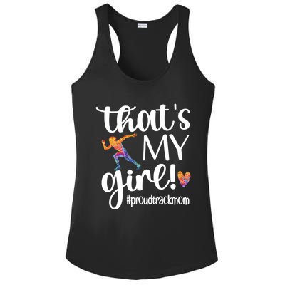 Thats My Proud Track Mom Track And Field Mama Gift Ladies PosiCharge Competitor Racerback Tank