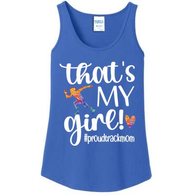 Thats My Proud Track Mom Track And Field Mama Gift Ladies Essential Tank