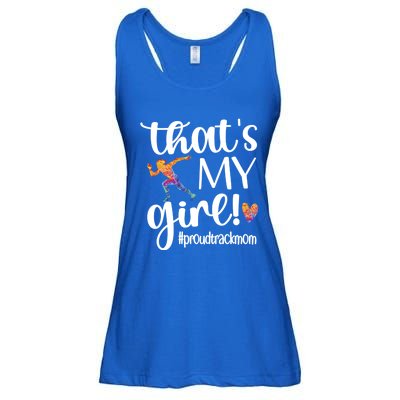 Thats My Proud Track Mom Track And Field Mama Gift Ladies Essential Flowy Tank