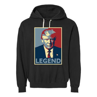 Trump Mugshot Poster The Mugshot Garment-Dyed Fleece Hoodie