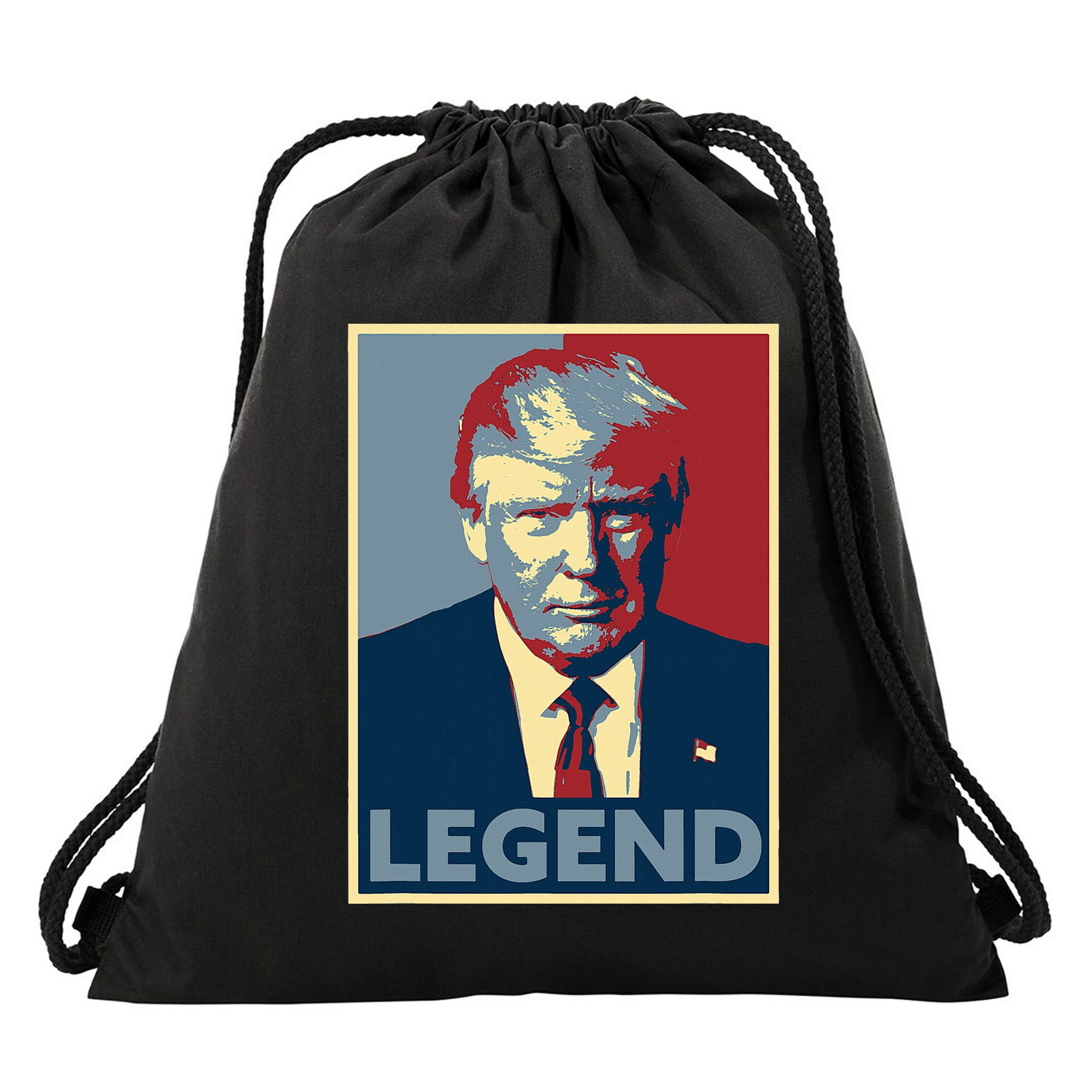 Trump Mugshot Poster The Mugshot Drawstring Bag