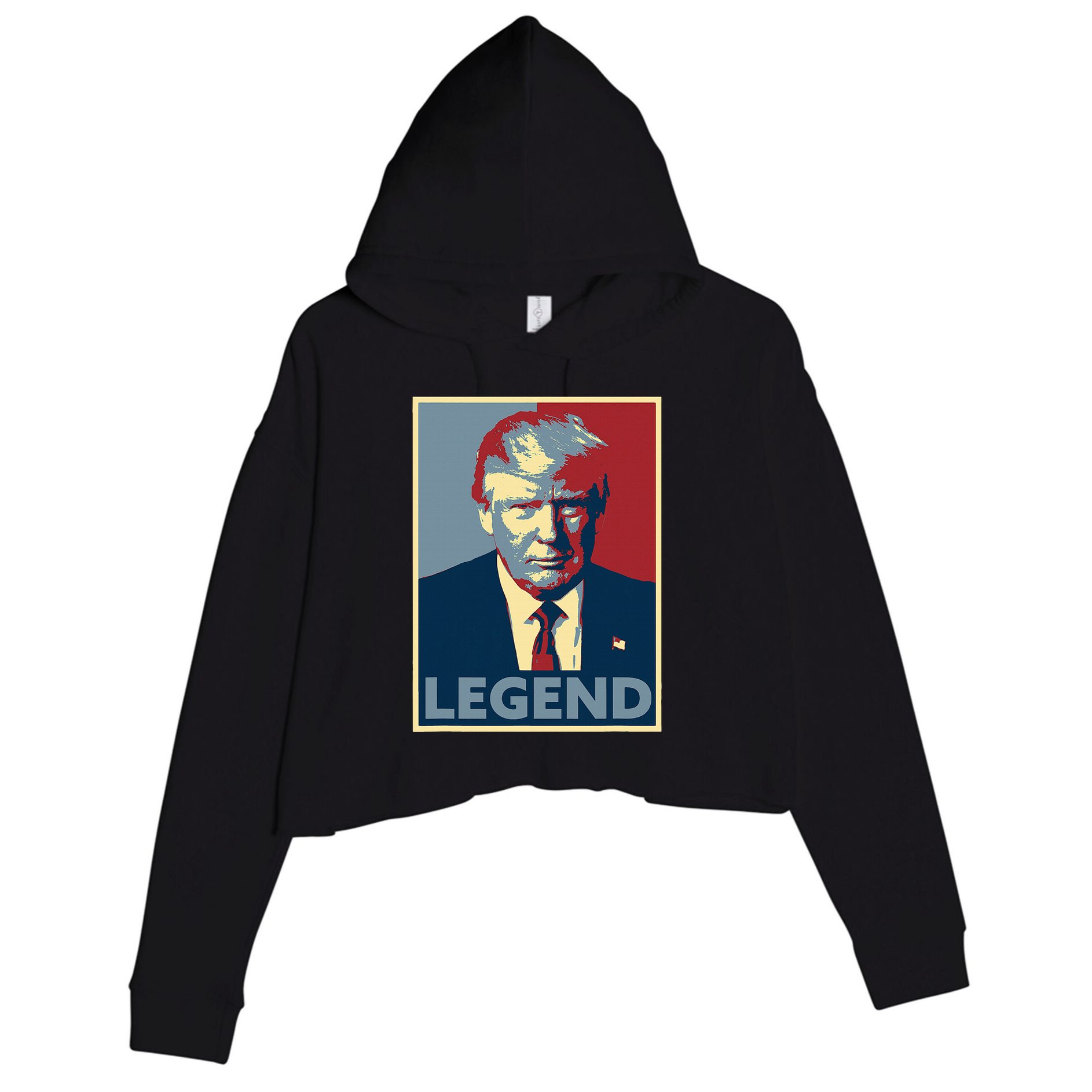Trump Mugshot Poster The Mugshot Crop Fleece Hoodie