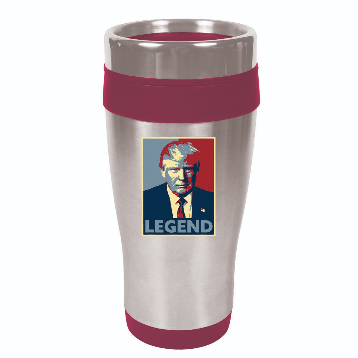 Trump Mugshot Poster The Mugshot 16oz Travel Tumbler