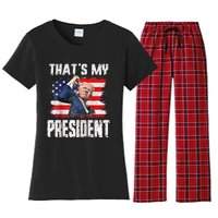 ThatS My President Raglan Women's Flannel Pajama Set