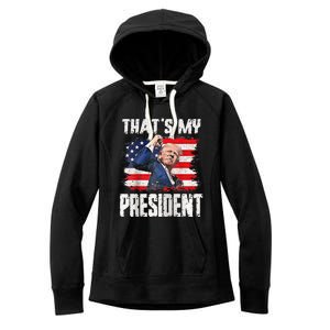 ThatS My President Raglan Women's Fleece Hoodie