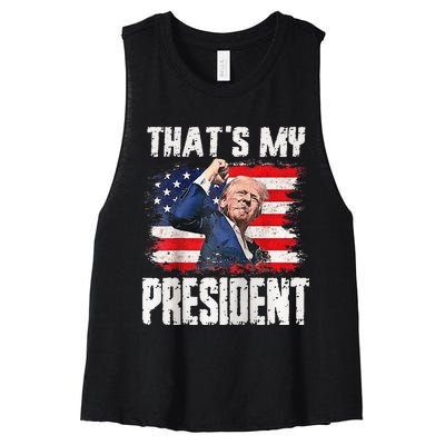 ThatS My President Raglan Women's Racerback Cropped Tank