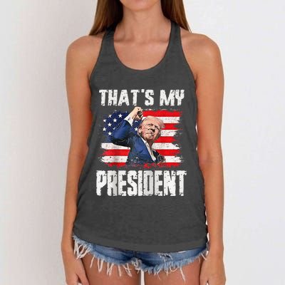 ThatS My President Raglan Women's Knotted Racerback Tank