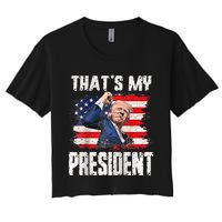 ThatS My President Raglan Women's Crop Top Tee