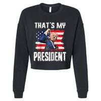 ThatS My President Raglan Cropped Pullover Crew