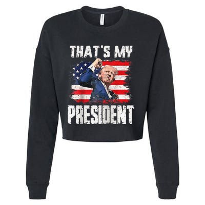 ThatS My President Raglan Cropped Pullover Crew