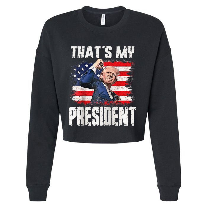 ThatS My President Raglan Cropped Pullover Crew