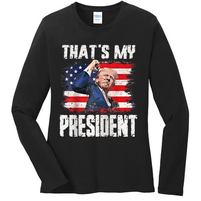 ThatS My President Raglan Ladies Long Sleeve Shirt