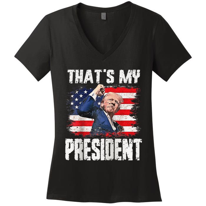 ThatS My President Raglan Women's V-Neck T-Shirt