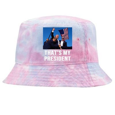 ThatS My President Trump Rally Shooter Mug Shot Trump Tie-Dyed Bucket Hat