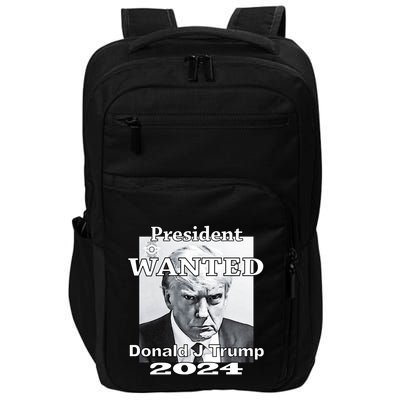 Trump Mugshot President Wanted Impact Tech Backpack