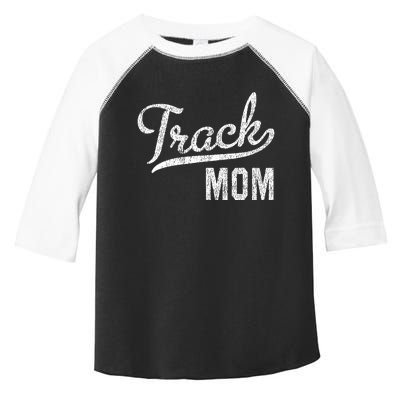 Track Mom Proud Track And Field Mom Gift Toddler Fine Jersey T-Shirt