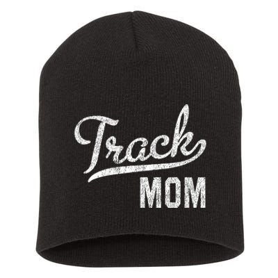 Track Mom Proud Track And Field Mom Gift Short Acrylic Beanie