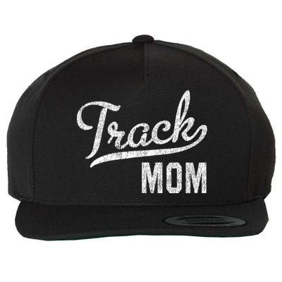 Track Mom Proud Track And Field Mom Gift Wool Snapback Cap