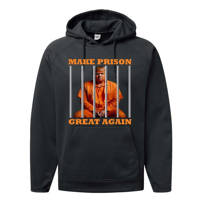 Trump Make Prison Great Again Performance Fleece Hoodie