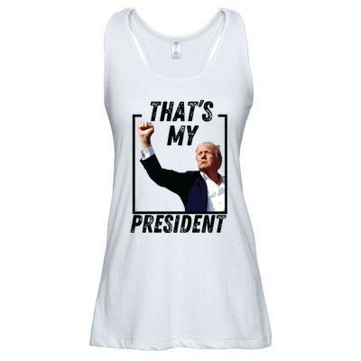 Thats My President Trump Historic Trump Ear Trump Assassination Ladies Essential Flowy Tank