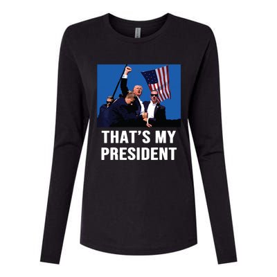 Thats My President Trump 2024 Womens Cotton Relaxed Long Sleeve T-Shirt