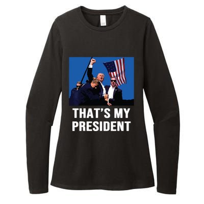 Thats My President Trump 2024 Womens CVC Long Sleeve Shirt