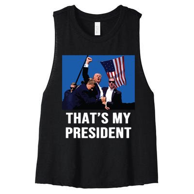 Thats My President Trump 2024 Women's Racerback Cropped Tank