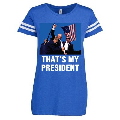 Thats My President Trump 2024 Enza Ladies Jersey Football T-Shirt