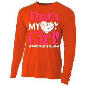 That's My Proud Volleyball Mom Mama Mother Mother's Day Gift Cooling Performance Long Sleeve Crew