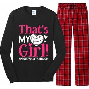 That's My Proud Volleyball Mom Mama Mother Mother's Day Gift Long Sleeve Pajama Set