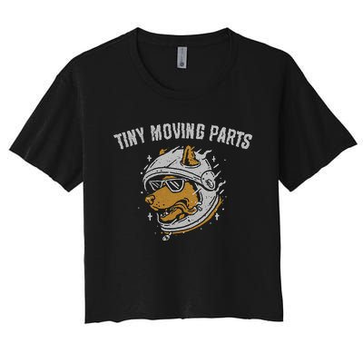 Tiny Moving Part Astro Dog Women's Crop Top Tee