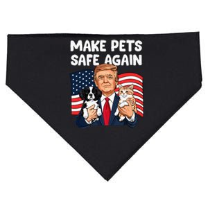 Trump Make Pets Safe Again Funny Save Our Pets Vote Trump USA-Made Doggie Bandana