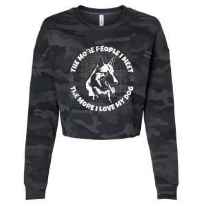 The More People I Meet The More I Love My Dog - Schäferhund Cropped Pullover Crew