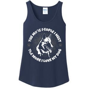 The More People I Meet The More I Love My Dog - Schäferhund Ladies Essential Tank