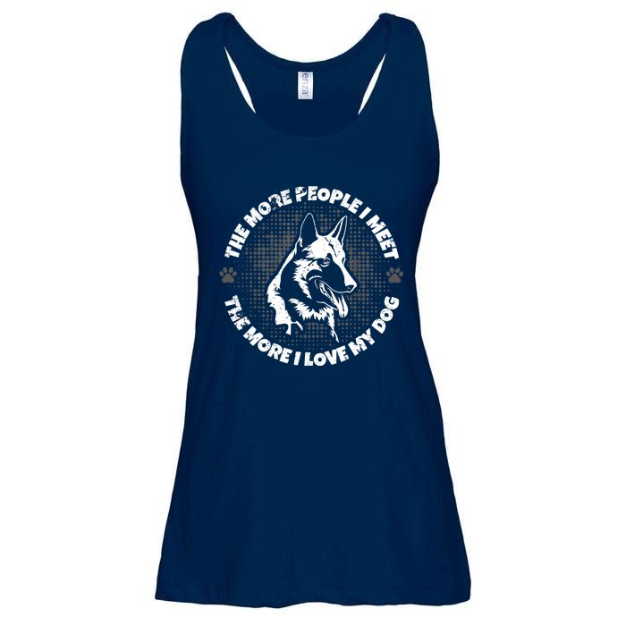 The More People I Meet The More I Love My Dog - Schäferhund Ladies Essential Flowy Tank