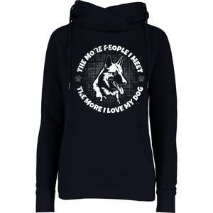 The More People I Meet The More I Love My Dog - Schäferhund Womens Funnel Neck Pullover Hood