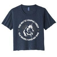 The More People I Meet The More I Love My Dog - Schäferhund Women's Crop Top Tee