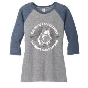 The More People I Meet The More I Love My Dog - Schäferhund Women's Tri-Blend 3/4-Sleeve Raglan Shirt