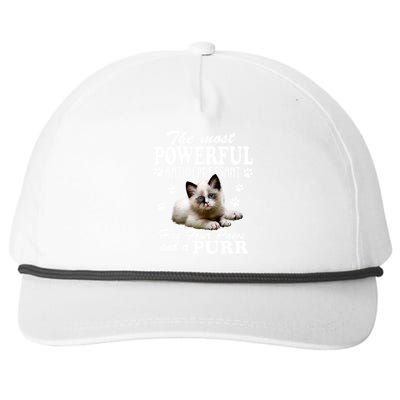 The Most Powerful Antidepressant Has Four Paws And A Purr Cute Gift Snapback Five-Panel Rope Hat