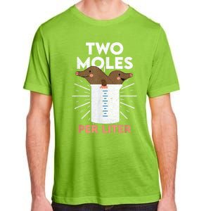 Two Moles Per Liter Funny Chemistry Science Tee Adult ChromaSoft Performance T-Shirt