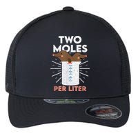 Two Moles Per Liter Funny Chemistry Science Tee Flexfit Unipanel Trucker Cap