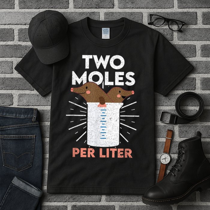 Two Moles Per Liter Funny Chemistry Science Tee Tall T-Shirt