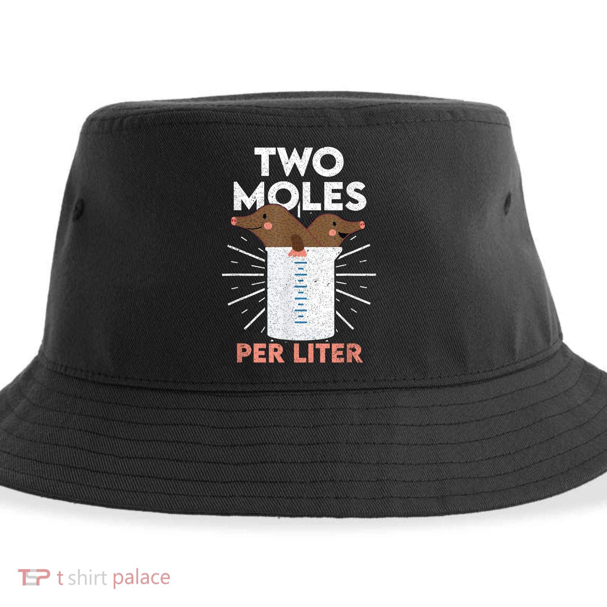 Two Moles Per Liter Funny Chemistry Science Tee Sustainable Bucket Hat