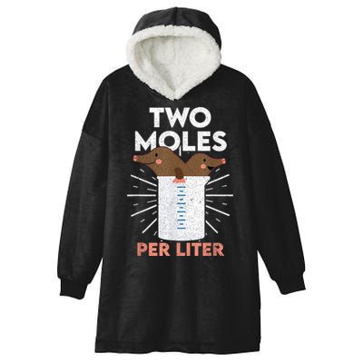 Two Moles Per Liter Funny Chemistry Science Tee Hooded Wearable Blanket