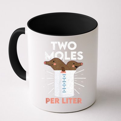Two Moles Per Liter Funny Chemistry Science Tee Mug
