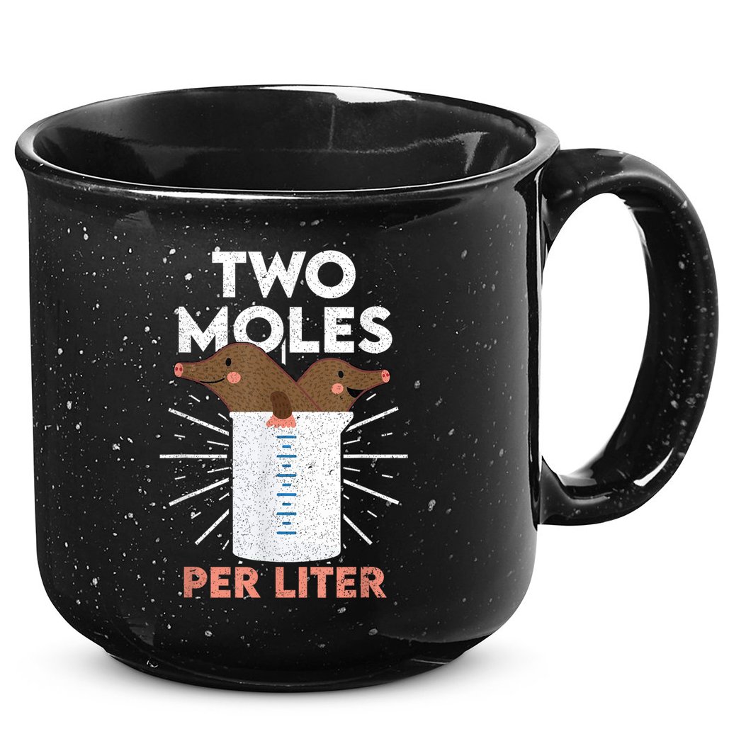 Two Moles Per Liter Funny Chemistry Science Tee 15oz Campfire Ceramic Mug