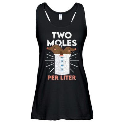 Two Moles Per Liter Funny Chemistry Science Tee Ladies Essential Flowy Tank